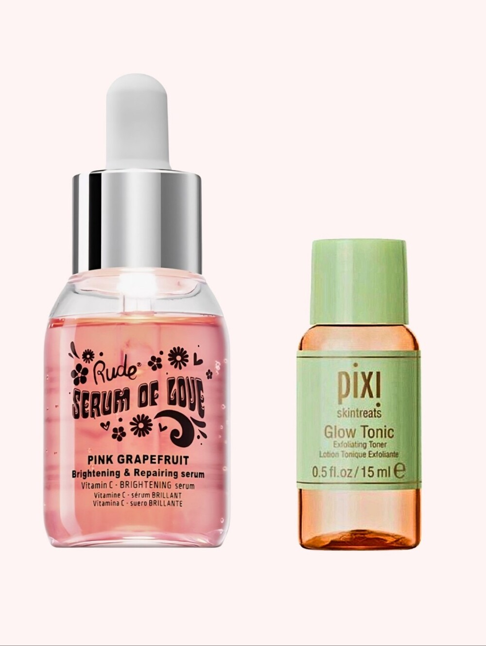 Pixi Glow Tonic 15 ml + Rude Serum of Love Vitamin C 30 ml Duo New